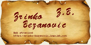 Zrinko Bežanović vizit kartica